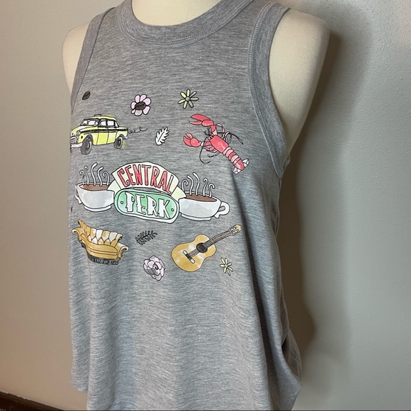 Friends T Shirt Central Perk tank Size Medium gray - Picture 2 of 5